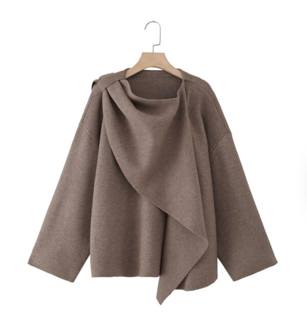 Damen Asymmetrischer Strickcardigan