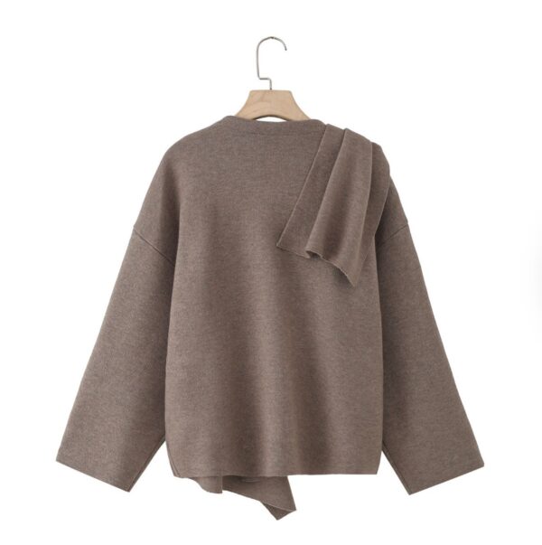 Damen Asymmetrischer Strickcardigan